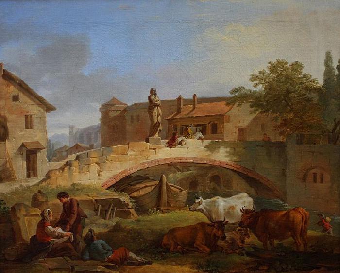 Jean-Baptiste marie pierre Village italien oil painting image